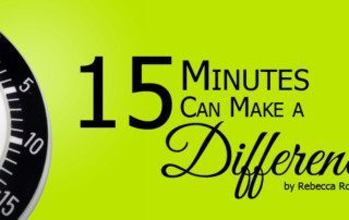 15 Minutes can make a difference