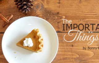 the important things